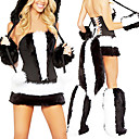 Cute Striped Fur Cat Women Halloween Costume (5 Pieces)