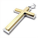 Men's Gold Cross Necklace(Free Chain)(6.1*3.2*0.5CM)