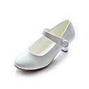 Heel Kids 'couro Baixa Fechada Toe partido / Evening Shoes
