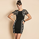 TS Lace Stitching Bodycon Dress