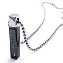 Men's Steel Diamond Pendant(Free Chain)(3.7*0.6*0.6CM)
