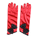 Delicate Satin With Bow Wrist Length Bridal/Party/Evening Gloves