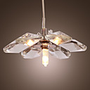 Lámpara colgante de 20w en forma de flores de cristal (base g4 bulbo)