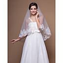 Magnifiques à un seul échelon Voiles de mariage coude avec dentelle Applique Edge (plus de couleurs)