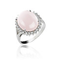  925 Sterling Silver Powder Crystal Ring(7.6carat)(11*13mm)