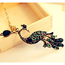 do vintage da mulher pavão colar