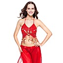 Dancewear Polyester With Gold Coins Performance Bra Top for Ladies More Colors