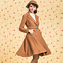 ts d'epoca auto con cintura cappotto di tweed volant