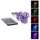 E27 3W 240-270Lm RGB Light Rose vormige Crystal LED Spot lamp (85-265V)