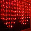 2.5Mx1M cristal rouge Lampe LED String avec 72 LED - Décoration de Noël et Halloween