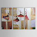 Hand-painted Abstract Oil Painting with Stretched Frame - Set of 3