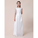 Sheath/Column Square Floor-length Taffeta Junior Bridesmaid Dress