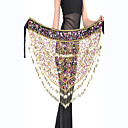 Polyester With Beading And 150 Coins Performance Dance Belt For Ladies