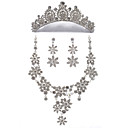 Amazing Alloy With Rhinestone Women's Jewelry Set Including Necklace,Earrings,Tiara