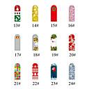 16pcs cadeau de Noël en plastique pleine Nail Art Nail Sticker Couverture