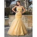 Trumpet/Mermaid Strapless Floor-length Tulle Evening Dress