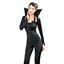 Sexy Black Spandex Halloween Wizard Leotard(2 Pieces)