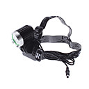 Batería recargable de 4-modo 3 x Cree XM-L LED Linterna + Set Bike Front Light + luz trasera (batería, cargador de CA)
