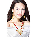 Performance Dancewear Alloy with Red Gem Belly Dance Necklace For Ladies