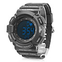 Unisex Rubber Digital LED Wrist Cycling Sports Watch with Heart Rate (Black)