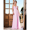 Sheath/Column Sweetheart Strapless Floor-length Chiffon Evening Dress With Beading