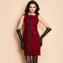 ts tweed estilo militar chaleco vestido