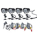 Day/Night Waterproof Security Camera 4 Pack(CMOS 420TVLine)