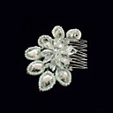 Aleación con cristal / perlas de imitación de la Mujer Peines