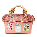Handmand Pink Vintage Fabric Style PU Leather Princess Lolita Handbag