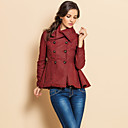 ts Doppel Brust herringbone ruffle Tweedmantel