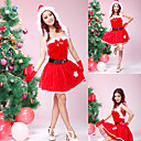 Purfle fourrure de charme et rouge en velours côtelé costumes de Noël (3 Pieces)