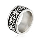 Classic Stainless with Religious Pattern Steel Ring