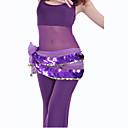 Dancewear Chiffon With 220 Copper Coins/Paillettes Belly Dance Hip Scarf for Ladies More Colors