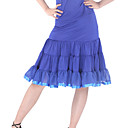 poliéster dancewear falda con volantes de baile latino para damas