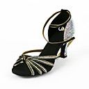 Damen Satin / Strass Obere Ankle Strap Latin / Salsa Dance Performance Schuhe