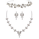 Lovely Alloy With Rhinestone / Imitation Pearls Women's Jewelry Set Including Necklace,Earrings,Tiara