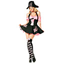 Pretty Black And Pink Spandex Pirate Costumes(3 Pieces)