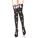 Skull Pattern And Pink Bow Punk Lolita Stockings