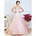 Ball Gown Sweetheart Floor-length Santin And Tulle Evening Dress