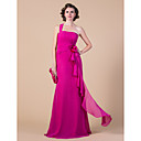  Sheath/Column One Shoulder Floor-length Chiffon Mother of the Bride Dress