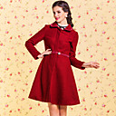 ts vintage Revers Selbst belted swing Tweedmantel
