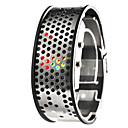 Men's Rubber Steel Digital LED Wrist Watch (Silver)