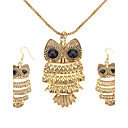 Vintage Style Uil Shape ketting oorbellen sieraden set