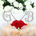 Beautiful Rhinestone Monogram Wedding Cake Topper