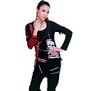 Rayé manches Métal Punk Coton Lolita Zippers T-shirt