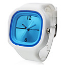 Jelly Silicone Band Quartz Wrist Watch(White)