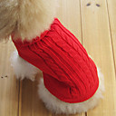 Classical European Style Sweater for Dogs Cats (Red,XS-M)