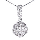 Fashion 925 Silver With Cubic Zirconia Plating Platinum Women's Necklace