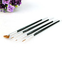 4pcs Wood UV Gel Nail Art Pen