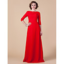 Sheath/Column Bateau Floor-length Chiffon Mother of the Bride Dress